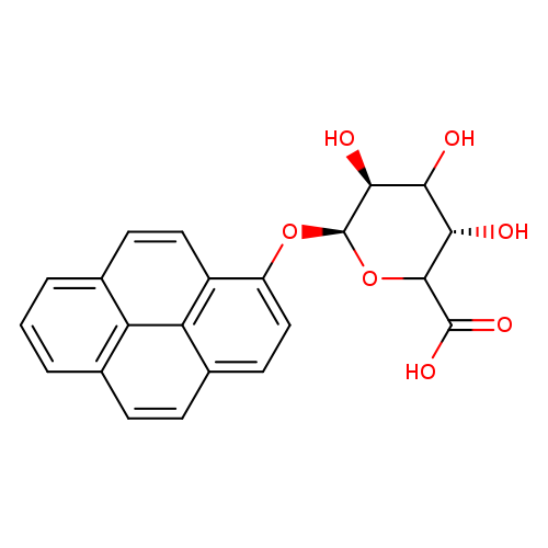 OC1[C@H](O)[C@@H](OC([C@H]1O)C(=O)O)Oc1ccc2c3c1ccc1c3c(cc2)ccc1