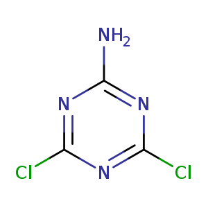 Nc1nc(Cl)nc(n1)Cl
