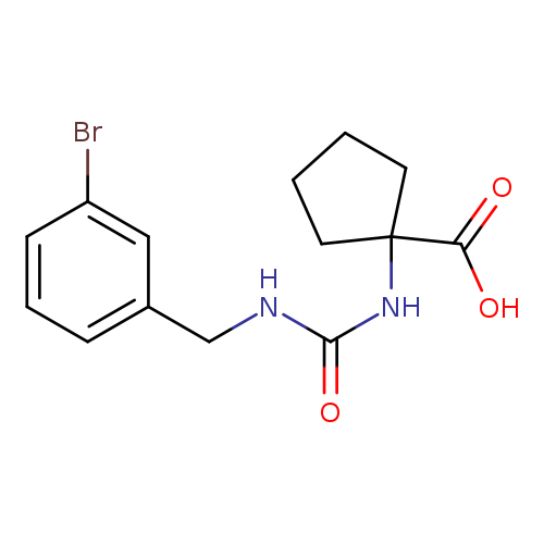 O=C(NC1(CCCC1)C(=O)O)NCc1cccc(c1)Br
