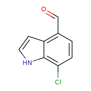 O=Cc1ccc(c2c1cc[nH]2)Cl