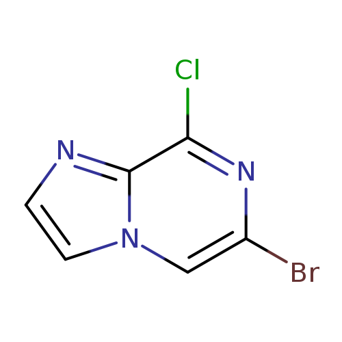 Brc1cn2ccnc2c(n1)Cl