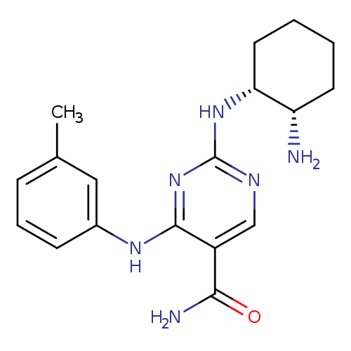 N[C@H]1CCCC[C@H]1Nc1ncc(c(n1)Nc1cccc(c1)C)C(=O)N