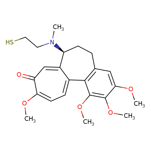 SCCN([C@H]1CCc2c(c3c1cc(=O)c(cc3)OC)c(OC)c(c(c2)OC)OC)C