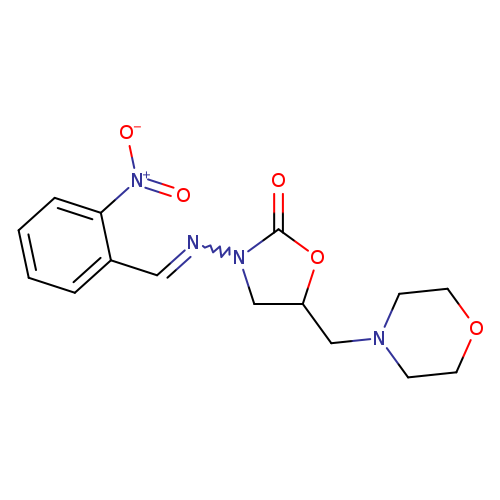 O=C1OC(CN1N=Cc1ccccc1[N+](=O)[O-])CN1CCOCC1