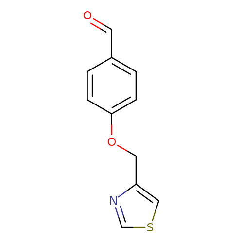 O=Cc1ccc(cc1)OCc1cscn1