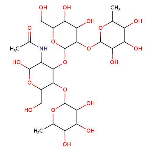 OCC1OC(O)C(C(C1OC1OC(C)C(C(C1O)O)O)OC1OC(CO)C(C(C1OC1OC(C)C(C(C1O)O)O)O)O)NC(=O)C