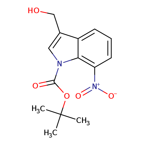 OCc1cn(c2c1cccc2[N+](=O)[O-])C(=O)OC(C)(C)C