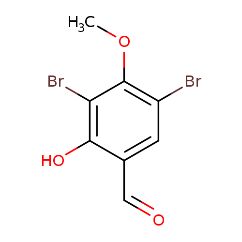 O=Cc1cc(Br)c(c(c1O)Br)OC