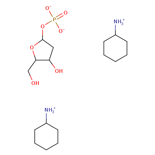 [NH3+]C1CCCCC1.[NH3+]C1CCCCC1.OCC1OC(CC1O)OP(=O)([O-])[O-]