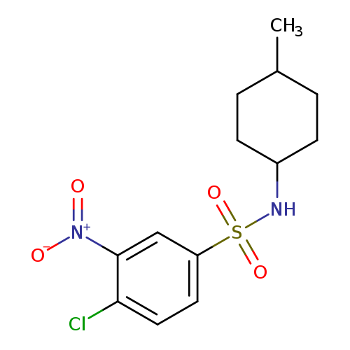 CC1CCC(CC1)NS(=O)(=O)c1ccc(c(c1)[N+](=O)[O-])Cl