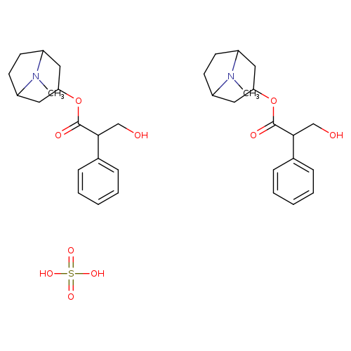 OS(=O)(=O)O.OCC(c1ccccc1)C(=O)OC1CC2CCC(C1)N2C.OCC(c1ccccc1)C(=O)OC1CC2CCC(C1)N2C