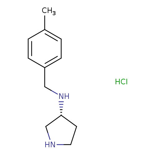 Cc1ccc(cc1)CN[C@H]1CNCC1.Cl