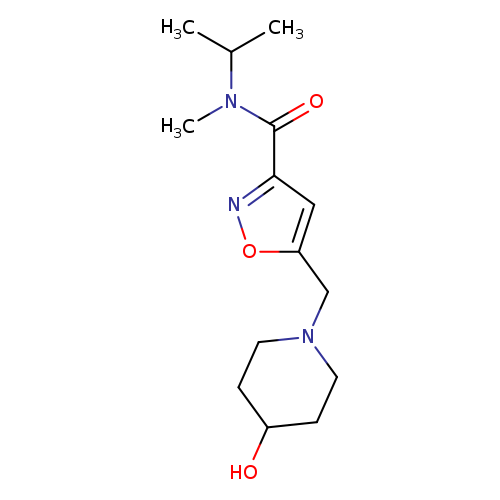 CC(N(C(=O)c1noc(c1)CN1CCC(CC1)O)C)C