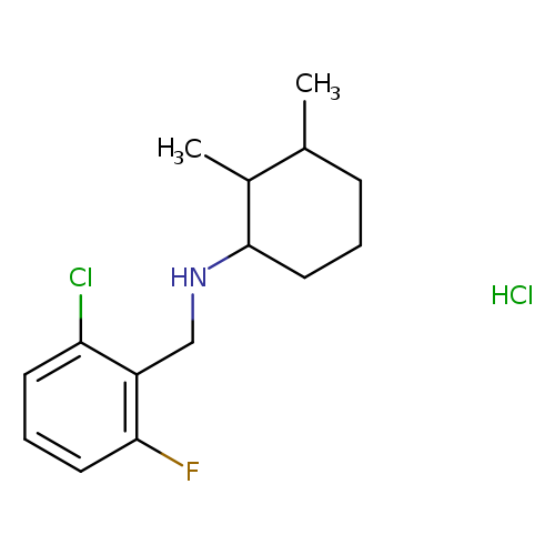 CC1C(C)CCCC1NCc1c(F)cccc1Cl.Cl