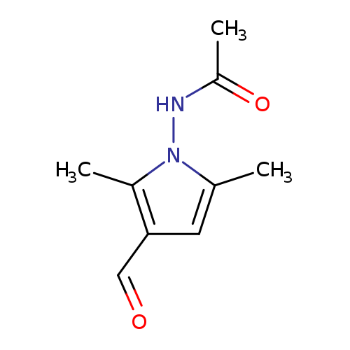 O=Cc1cc(n(c1C)NC(=O)C)C