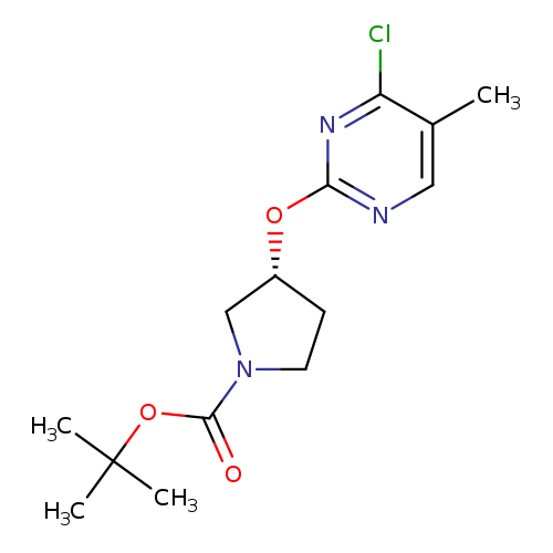 O=C(N1CC[C@H](C1)Oc1ncc(c(n1)Cl)C)OC(C)(C)C