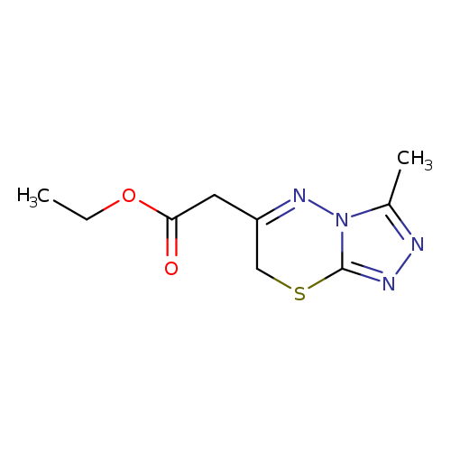 CCOC(=O)CC1=Nn2c(SC1)nnc2C