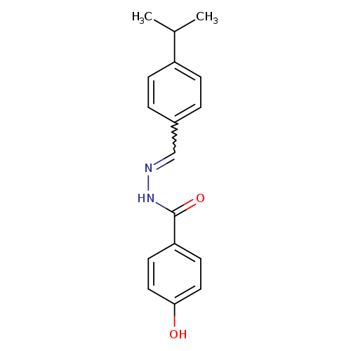 Oc1ccc(cc1)C(=O)NN=Cc1ccc(cc1)C(C)C
