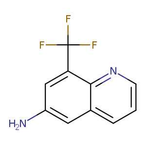 Nc1cc2cccnc2c(c1)C(F)(F)F