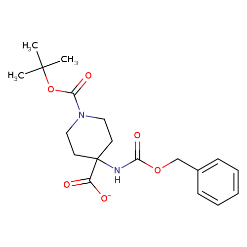 O=C(NC1(CCN(CC1)C(=O)OC(C)(C)C)C(=O)[O-])OCc1ccccc1