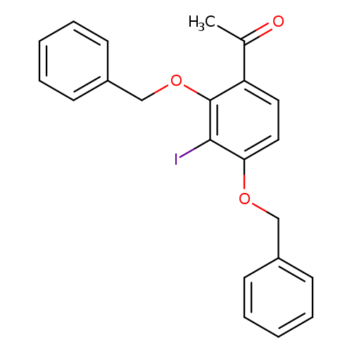 Ic1c(OCc2ccccc2)ccc(c1OCc1ccccc1)C(=O)C