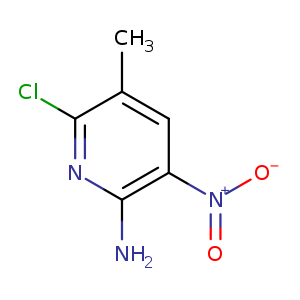 [O-][N+](=O)c1cc(C)c(nc1N)Cl