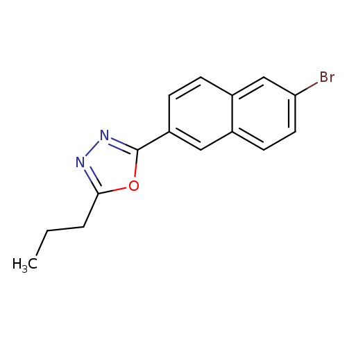 CCCc1nnc(o1)c1ccc2c(c1)ccc(c2)Br