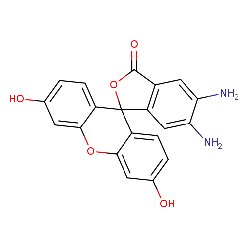 Oc1ccc2c(c1)Oc1c(C32OC(=O)c2c3cc(N)c(c2)N)ccc(c1)O