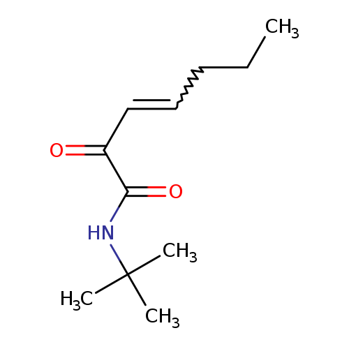 CCCC=CC(=O)C(=O)NC(C)(C)C