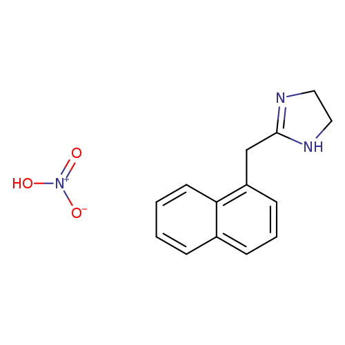 C1CN=C(N1)Cc1cccc2c1cccc2.[O-][N+](=O)O