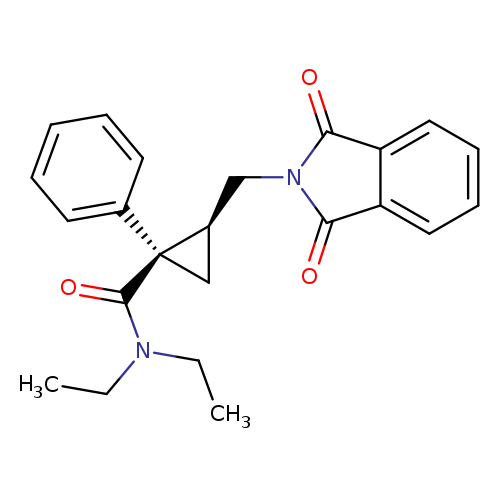 CCN(C(=O)[C@@]1(C[C@@H]1CN1C(=O)c2c(C1=O)cccc2)c1ccccc1)CC