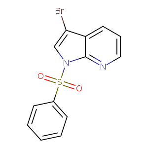 Brc1cn(c2c1cccn2)S(=O)(=O)c1ccccc1