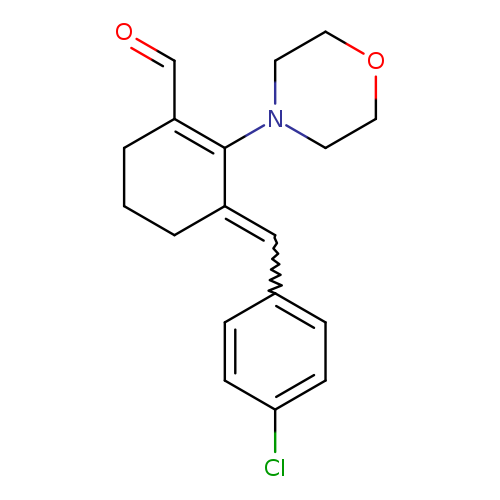 O=CC1=C(N2CCOCC2)C(=Cc2ccc(cc2)Cl)CCC1