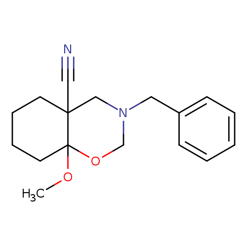 N#CC12CCCCC2(OC)OCN(C1)Cc1ccccc1
