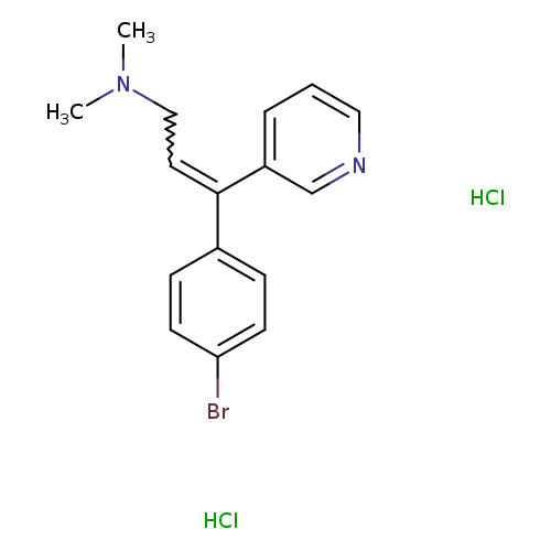 CN(CC=C(c1cccnc1)c1ccc(cc1)Br)C.Cl.Cl