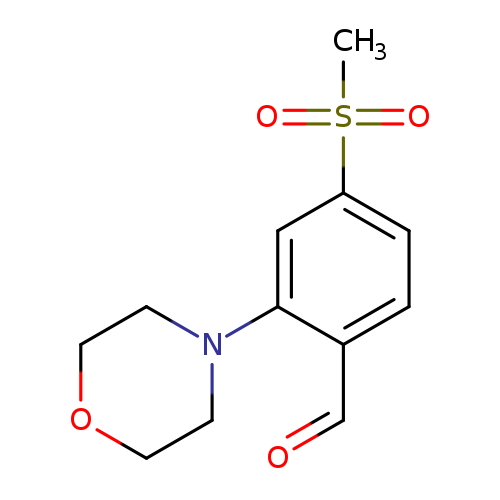O=Cc1ccc(cc1N1CCOCC1)S(=O)(=O)C