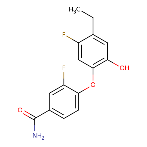 CCc1cc(O)c(cc1F)Oc1ccc(cc1F)C(=O)N