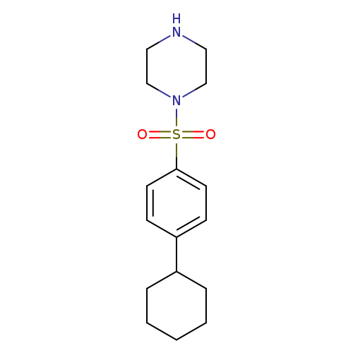 O=S(=O)(c1ccc(cc1)C1CCCCC1)N1CCNCC1
