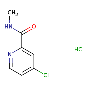 CNC(=O)c1cc(Cl)ccn1.Cl