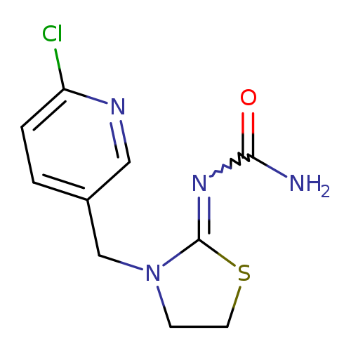 NC(=O)N=C1SCCN1Cc1ccc(nc1)Cl