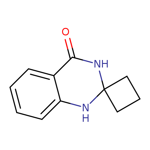 O=C1NC2(CCC2)Nc2c1cccc2