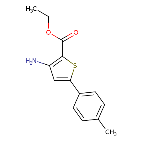 CCOC(=O)c1sc(cc1N)c1ccc(cc1)C