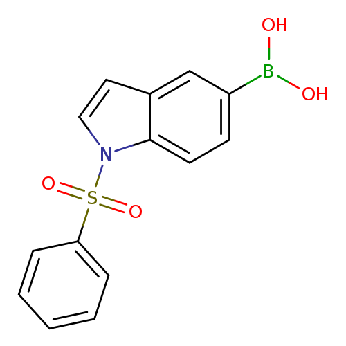 OB(c1ccc2c(c1)ccn2S(=O)(=O)c1ccccc1)O