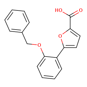 OC(=O)c1ccc(o1)c1ccccc1OCc1ccccc1