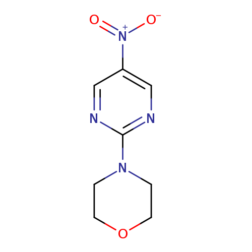 [O-][N+](=O)c1cnc(nc1)N1CCOCC1