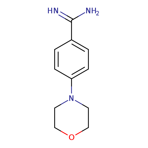 NC(=N)c1ccc(cc1)N1CCOCC1