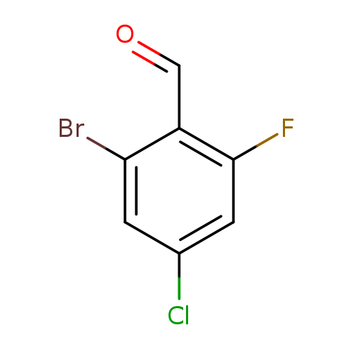 O=Cc1c(F)cc(cc1Br)Cl