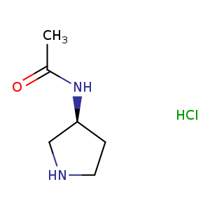 CC(=O)N[C@@H]1CNCC1.Cl