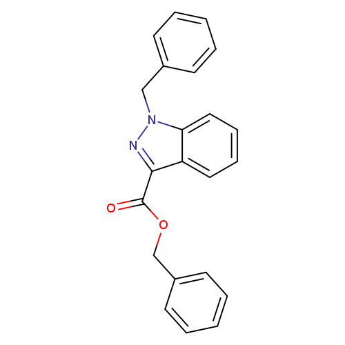 O=C(c1nn(c2c1cccc2)Cc1ccccc1)OCc1ccccc1