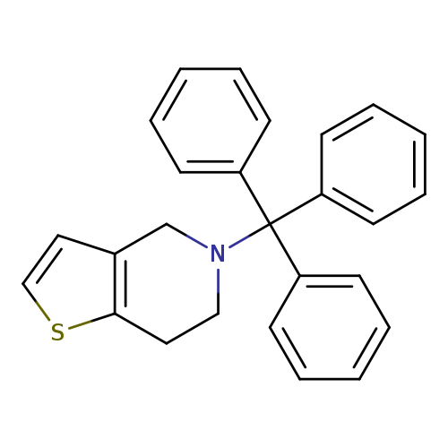 c1ccc(cc1)C(N1CCc2c(C1)ccs2)(c1ccccc1)c1ccccc1